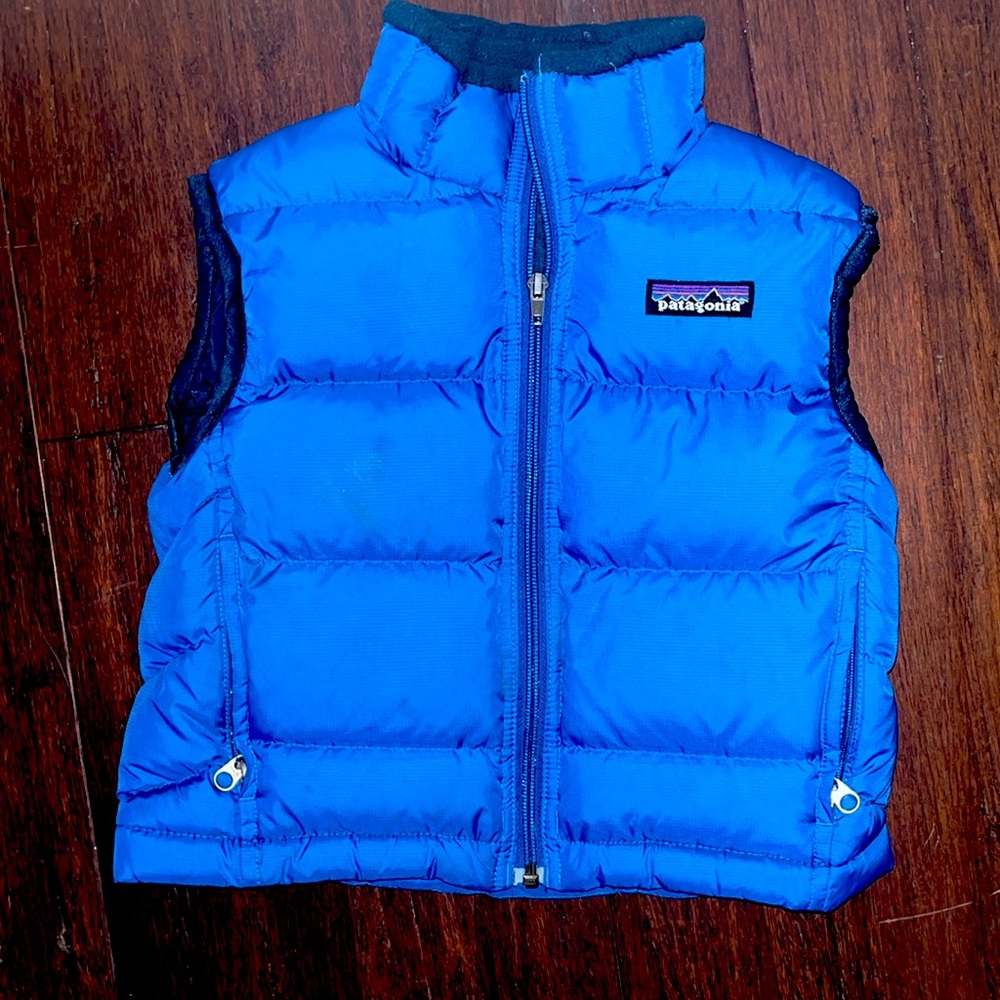 Blue Patagonia Puffer Vest XXS 2t-3t